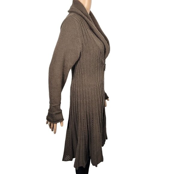 Berretti Women's Made in Italy Wool Blend Long Open Boho Sweater Size Medium - Picture 8 of 16